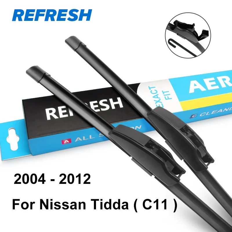 REFRESH Щетки стеклоочистителя для Nissan Tiida C11 / C13 Fit Hook Arms Модельный год С 2004 по год - Цвет: 2004 - 2012 ( C11 )