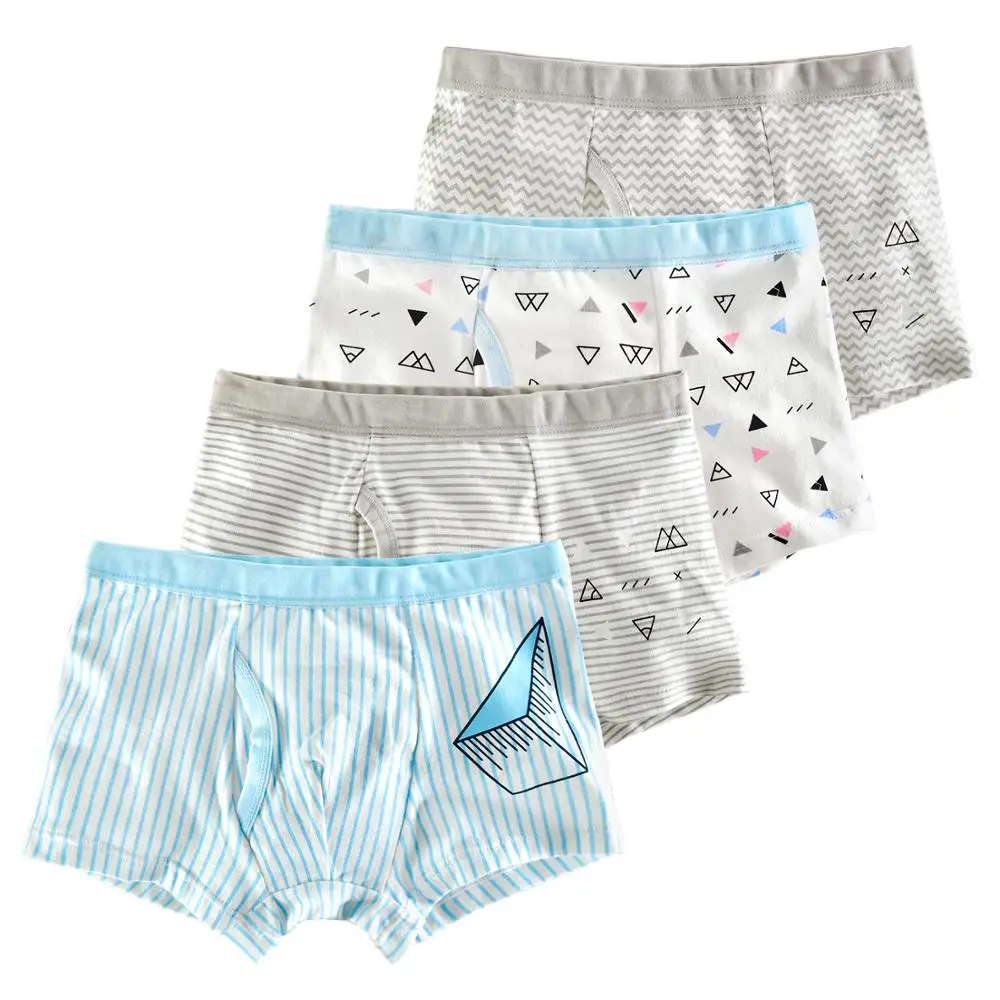 

4 Pcs/lot Cotton shorts boys underwear panties Kids Boxer briefs Cartoon Pattern Soft Children's for Teenager 4-14y