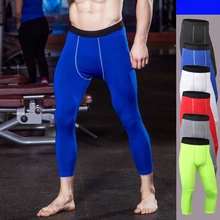 Новые мужские обтягивающие укороченные брюки, спортивные шорты для фитнеса, шорты для бега, горячие и быстросохнущие укороченные штаны для спортзала, плотные тренировочные штаны