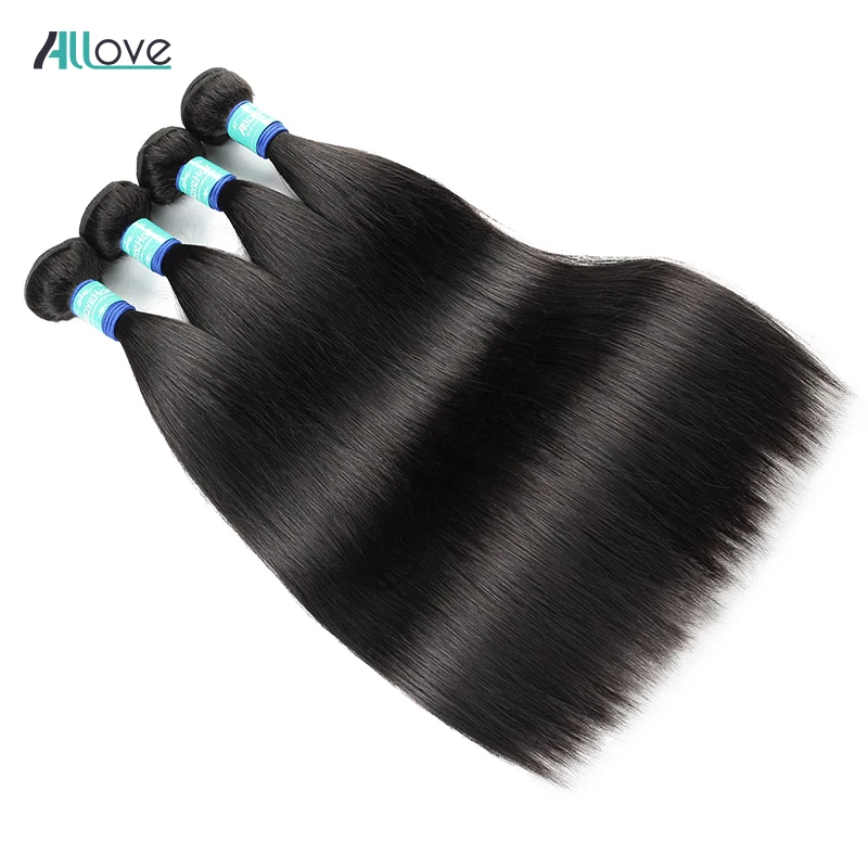 

Peruvian Straight Hair Bundles 100% Human Hair Weave 1 Piece Can Buy 3 Or 4 Bundles Remy Hair Extensions 8-28 Inch Allove Hair