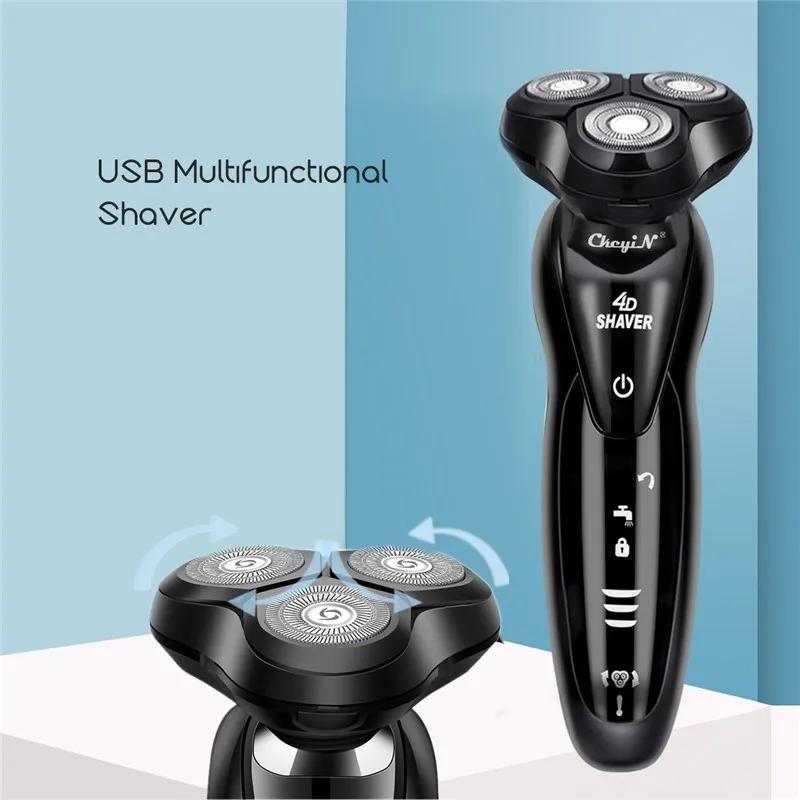 

Eletric Shaver for Men 3D Floating Heads Beard Shaving Machine Washable USB Rechargeable Razor Face Care Cordless Trimmer 35
