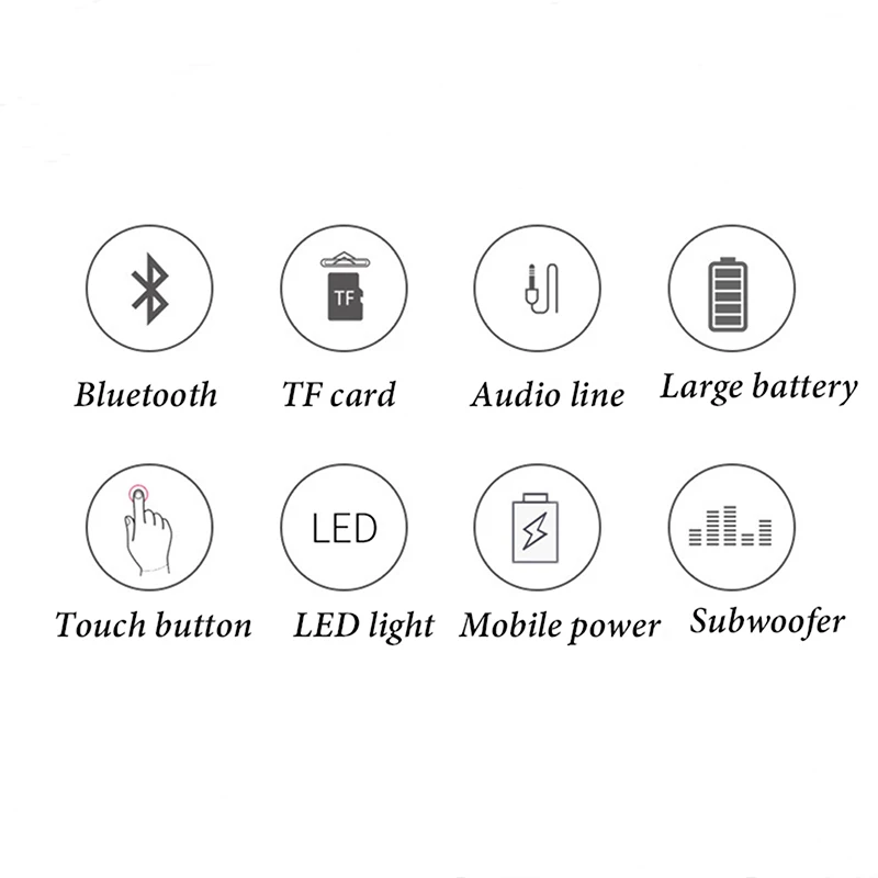 8000 мАч большая батарея сенсорная кнопка HIFI портативный Bluetooth мини беспроводной супер бас динамик сабвуфер стерео Саундбар с микрофоном USB