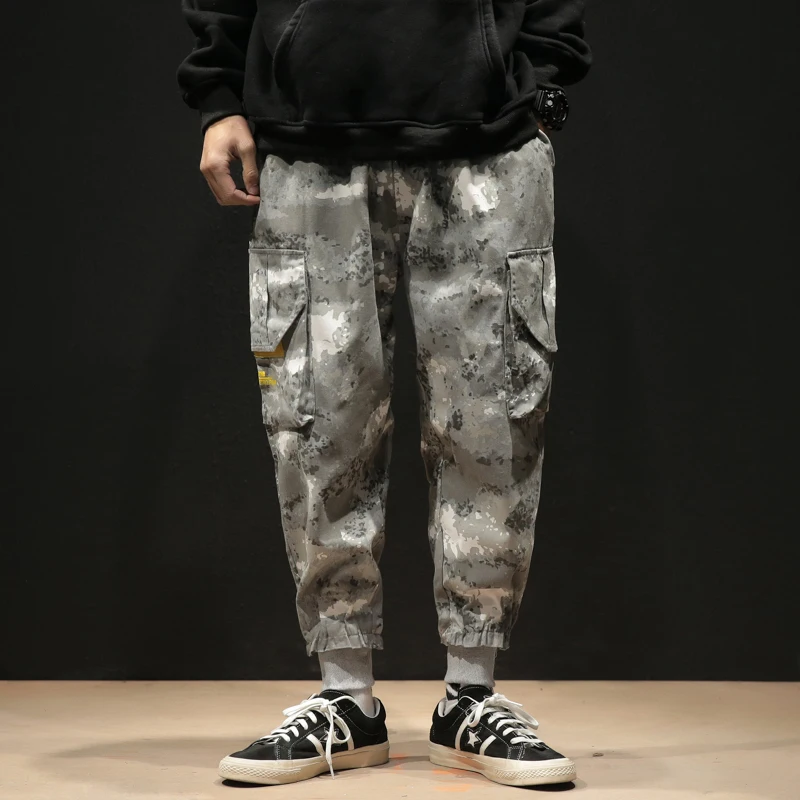 FUGOISM мужские свободные брюки карго Streetwear уличная Длина по щиколотку камуфляж хип