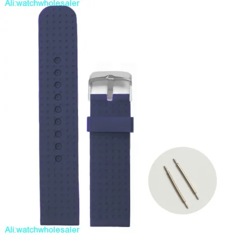 20mm Navy Blue Color Silicone Jelly Rubber Unisex Watch Band Straps WB1053T20JB