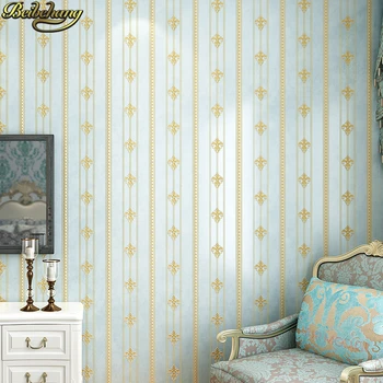 

beibehang Europe Luxury Modern Wall Paper roll Wallcovering Non-woven Stripe wallpapers for living room Background wall paper