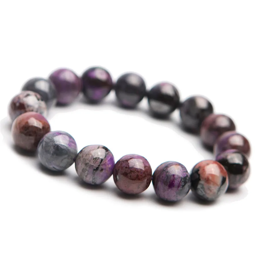 South Africa Genuine Natural Sugilite Crystal Lady Round Loose Beads
