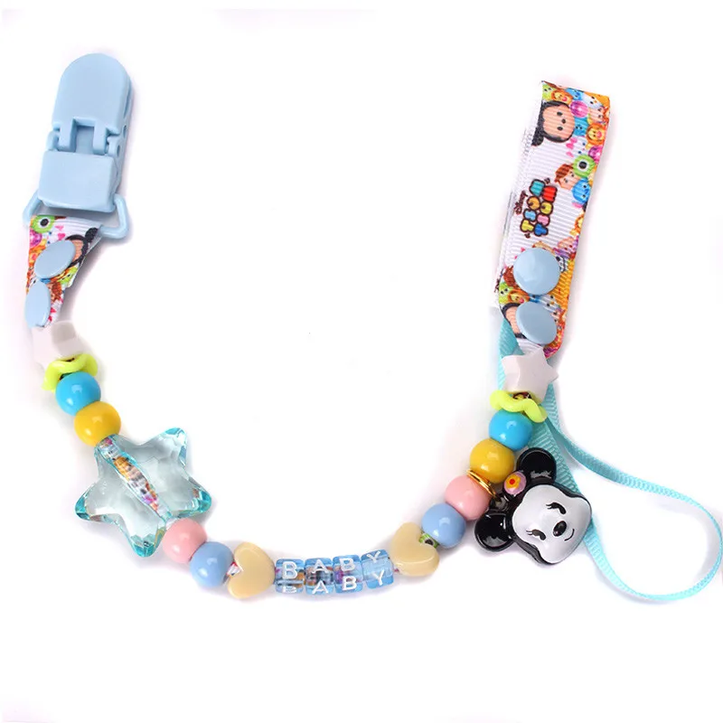 1 PCS New Baby Pacifier Fruit Cartoon Clip Chain Ribbon Holder Pacifier Clips Nipple Holder For Infant Baby Nipple Feeding