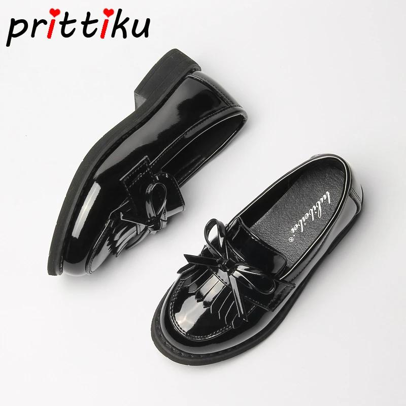 

Girls Tassel Genuine Leather Formal Dress Flats Toddler/little/big Kid Bowknot Loafers Children Princess School Slip-on Shoes