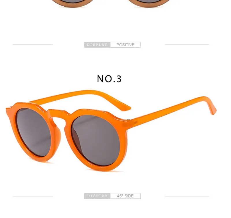 LeonLion новые модные желейные солнечные очки Для женщин Оранжевый личность универсальный солнцезащитные очки Wild из двух цветные очки круглые очки