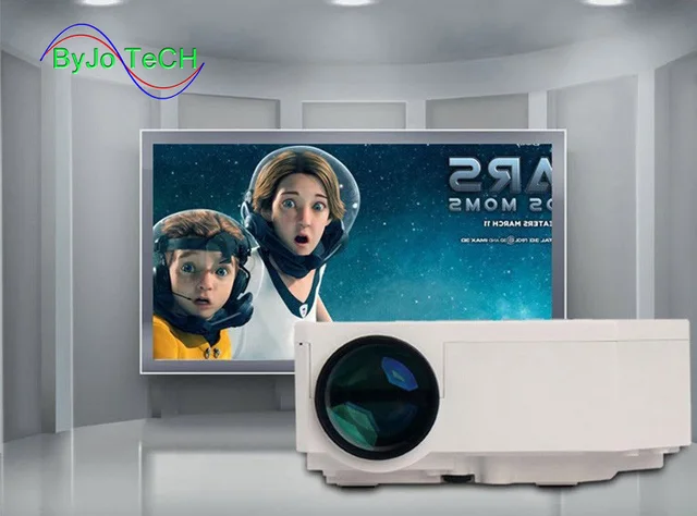 ByJoTeCH UC30 HD mini LED projector / Native 640X480 / Support HDMI / Three Glasses lenses/ 150 lumens With Remote Controller