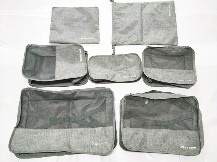 Мужские дорожные сумки, набор водонепроницаемых упаковочных кубиков, портативный органайзер для сортировки одежды, женские дорожные сумки, аксессуары для ручной клади