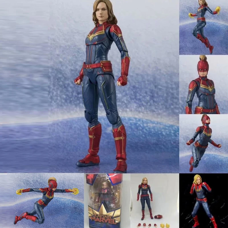 

SHF Avengers 4 Endgame Marvel Captain Marvel PVC Action Figure Collectible Model Toys Doll Gift