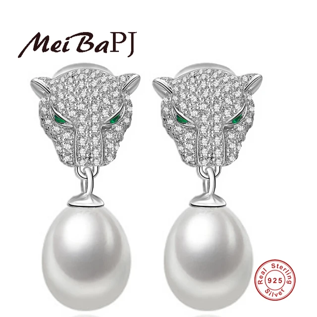 Aliexpress Meibapj New Fashion Freshwater Pearl 925 Meibapj New Fashion Freshwater Pearl 925 Sterling Silver Leopard Stud Earrings High Quality Fine Jewelry For