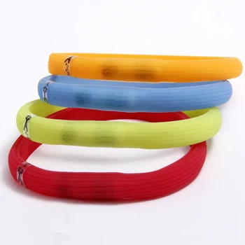 

LED Pet Collar For Safety Night Walking Usb Rechargeable Waterproof Illuminate Collar Adjustable Light Up Dog Collars
