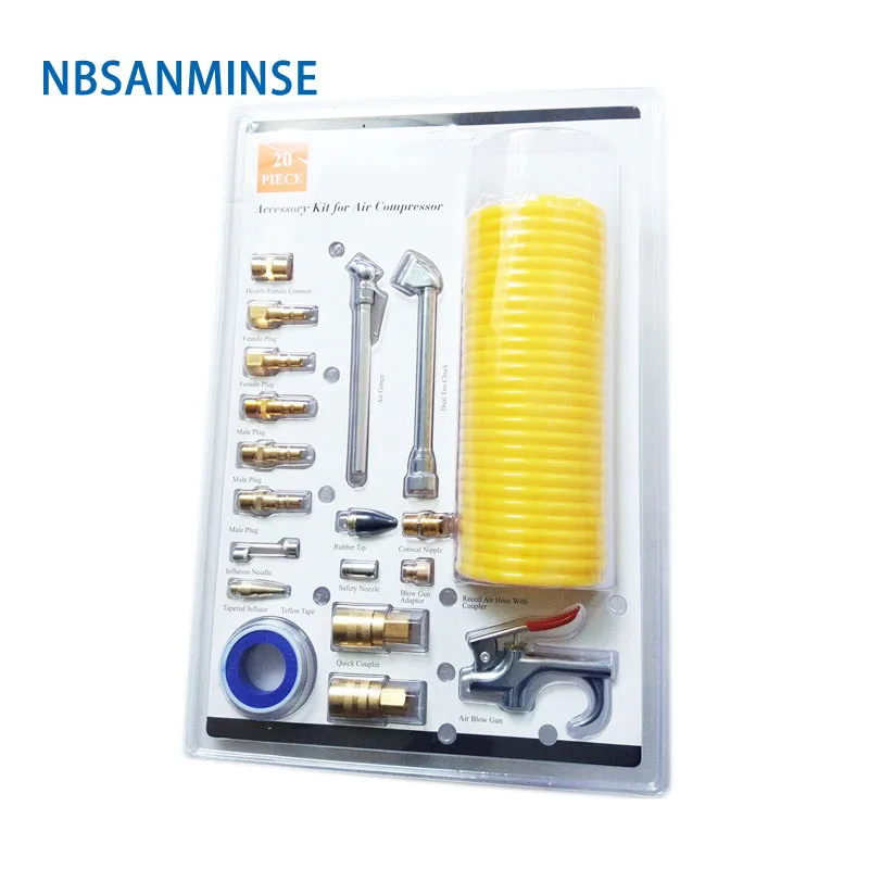

A Set Of 20 Piece Full Copper Blowing Dust Accessory Kit For Air Compressor Air Tool Contain Chemical High Quality Sanmin