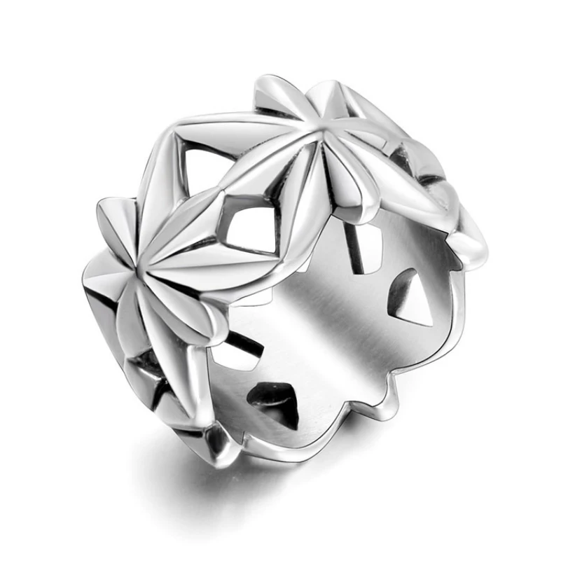 New David Star Ring Man Titanium Steel Index Finger Luxury Gold Silver Color Fashion Jewelry Accessories Gift 2021 | Украшения и
