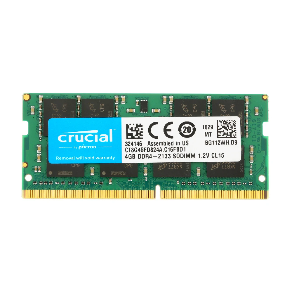 Crucial 4G 8G 16G RAM Одиночная DDR4 2133MT/s PC4-17000 260-Pin 1,2 V CL15 память для ноутбука