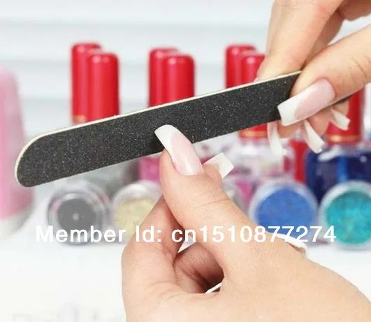 2014 HOT 50 Pcs Professional Nail Files Buffer Buffing double side black color round nail file Grit Sandpaper Free Shipping | Красота и