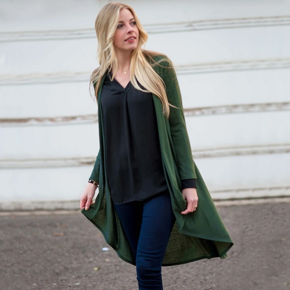 2018 Autumn Winter Fashion Cotton Leisure Women Long Sleeve Loose knitting Sweater Lady Knitted Female Cardigan Sweaters