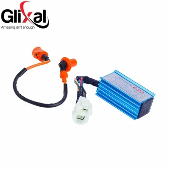 

Glixal High Performance 6-pin AC Racing CDI Box + Ignition Coil For GY6 50cc 125cc 150cc 139QMB 152QMI 157QMJ Scooter Moped ATV