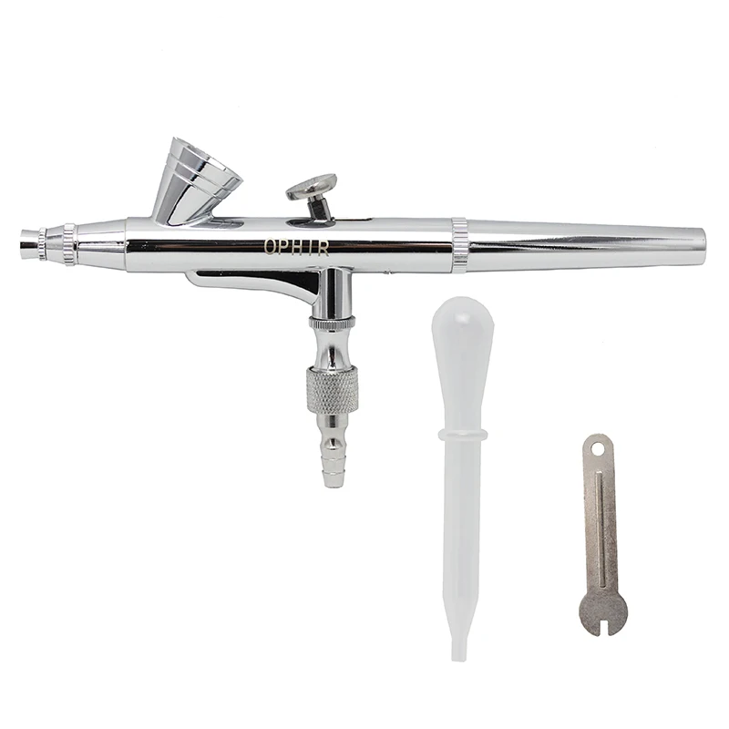  OPHIR 0.2mm Dual Action Airbrush Set Air Brush Spray Paint with Cleaning Kit for Model Hobby Nail A