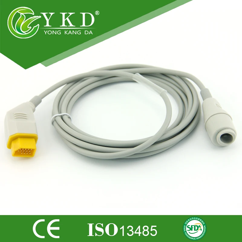 Free Shipping for Nihon Kohden 14Pin to Appott Transducer Adapter IBP Cable square 14j&gt6p6c jack |