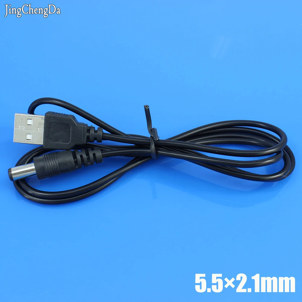 

Jing Cheng Da 5pcs USB A Male to DC 5.5x2.1mm / 5.5*2.1mm Cable DC Plug Power Charging Charger Cable Cord Universal