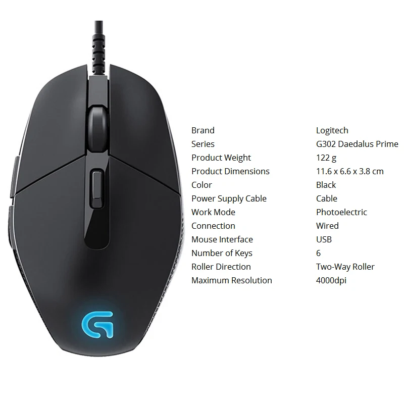 Logitech 100% original mouse g403g502mx518g402g302g102g300s wired gaming