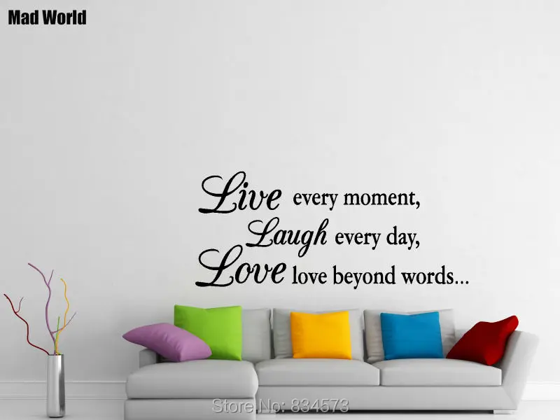 LIVE LAUGH LOVE Inspirational Family Friends Wall Art Stickers Wall