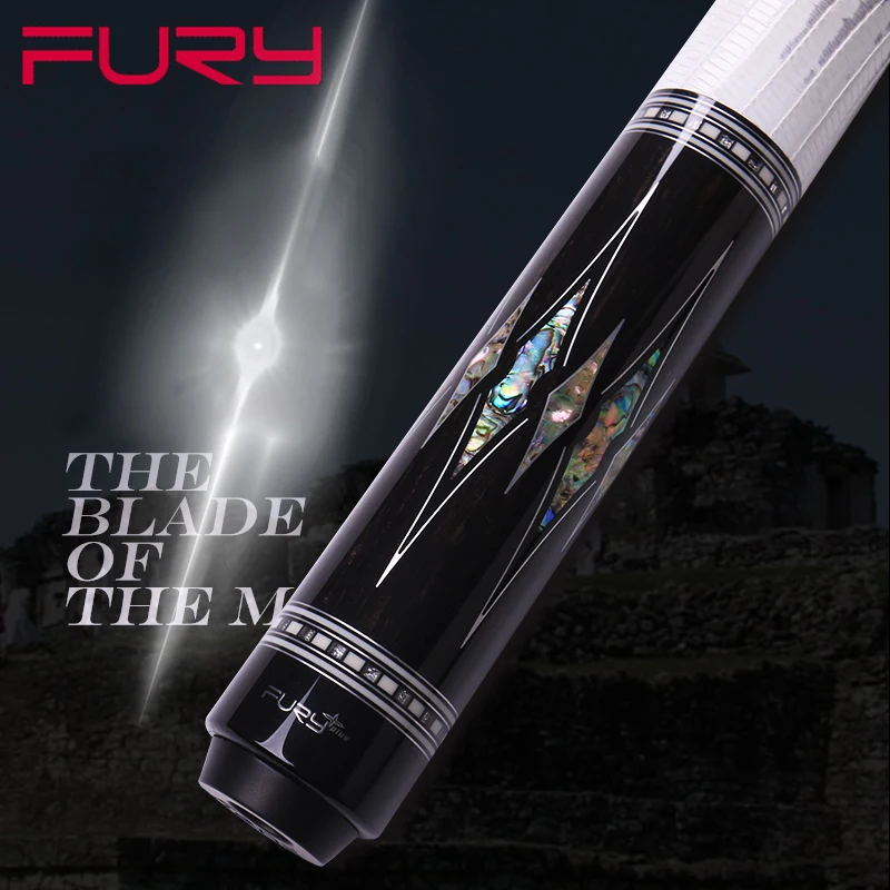 FURY Billiard Pool Cue 12 75 KAMUI Tip инкрустированная оболочка змеиная кожа ручка для бильярда