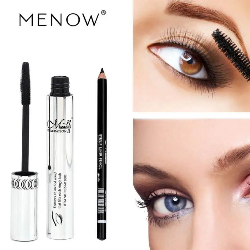 MENOW Long Curling Makeup Eyelash Waterproof Fiber Mascara Eye Lashes