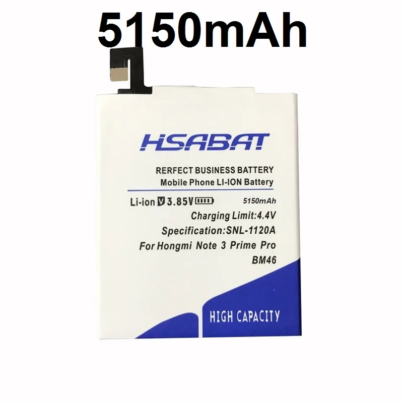 imágenes para HSABAT BM46 batería Para Xiaomi Redmi Nota 3 batería de 5150 mAh Batería de repuesto Para El Arroz Rojo hongmi Nota 3 Prime Pro teléfono imágenes para HSABAT BM46 batería Para Xiaomi Redmi Nota 3 batería de 5150 mAh Batería de repuesto Para El Arroz Rojo hongmi Nota 3 Prime Pro teléfono