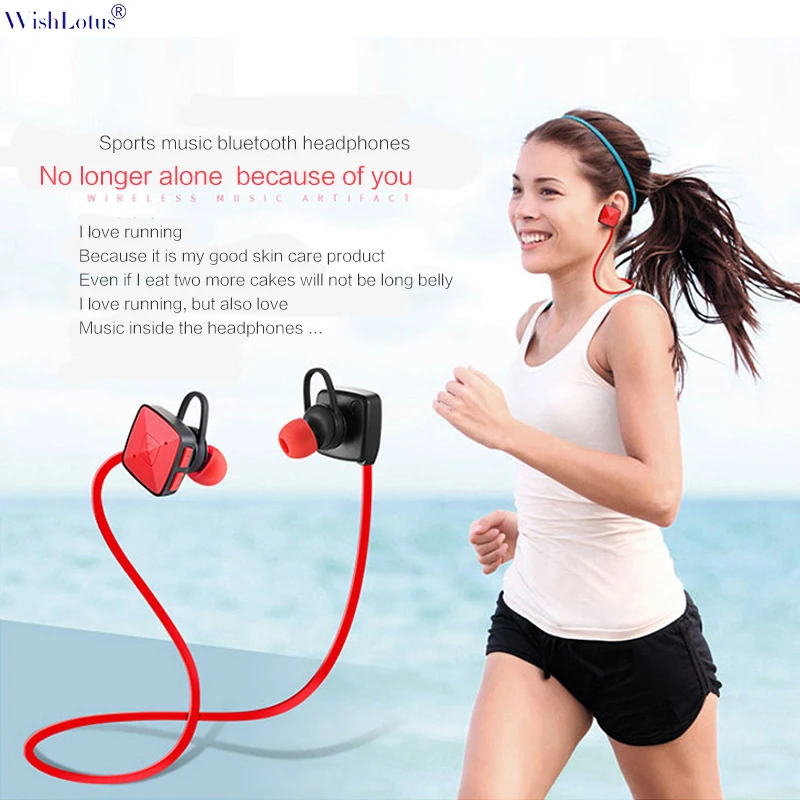 Wishlotus M3 Menjalankan Sport Bluetooth Earphone Nirkabel In-Ear Earphone Binaural Stereo Handphone Umum Bluetooth 4.1