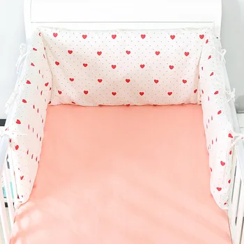 

Pure cotton anti-collision crib bumper 1 piece detachable baby bedding bumper available for four seasons