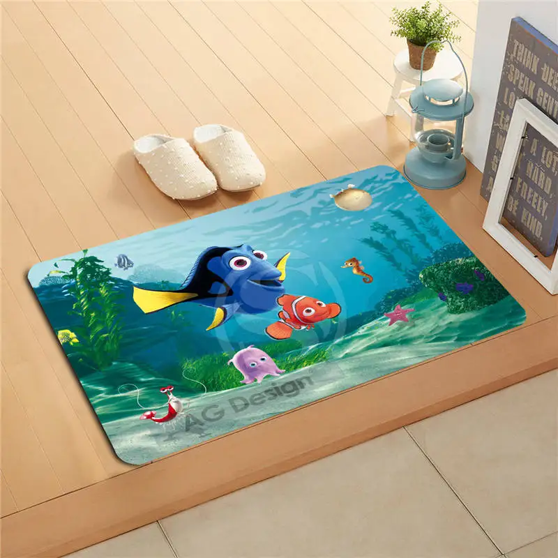 Custom Bath Rug Non Slip Finding Nemo Bathroom Floor Mat Carpet