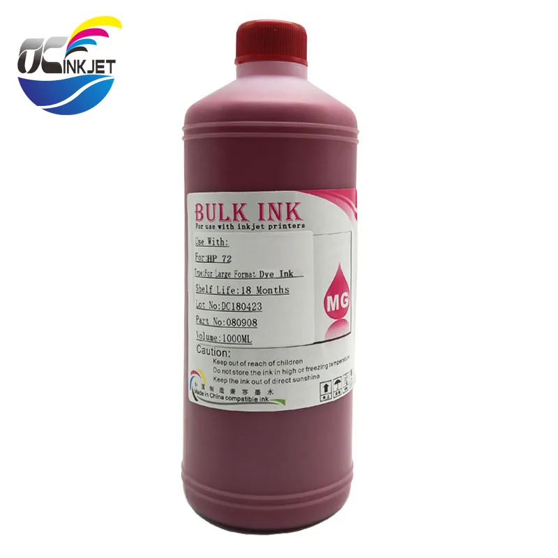 OCINKJET 6 цветов специализированная Dye Ink совместимый для hp 72 подходит для hp Designjet T770 T790 T1200 T1300 T620 T610 T1100 T2300