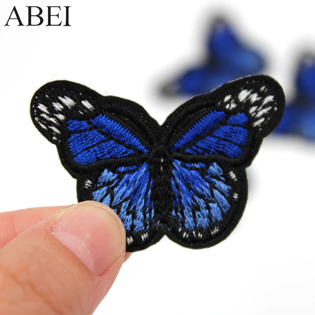5PC Small Cute High Quality Embroidery Butterfly Patches Iron On Patches  for Clothes Applique for Dress Sweater Jeans Pants DIY