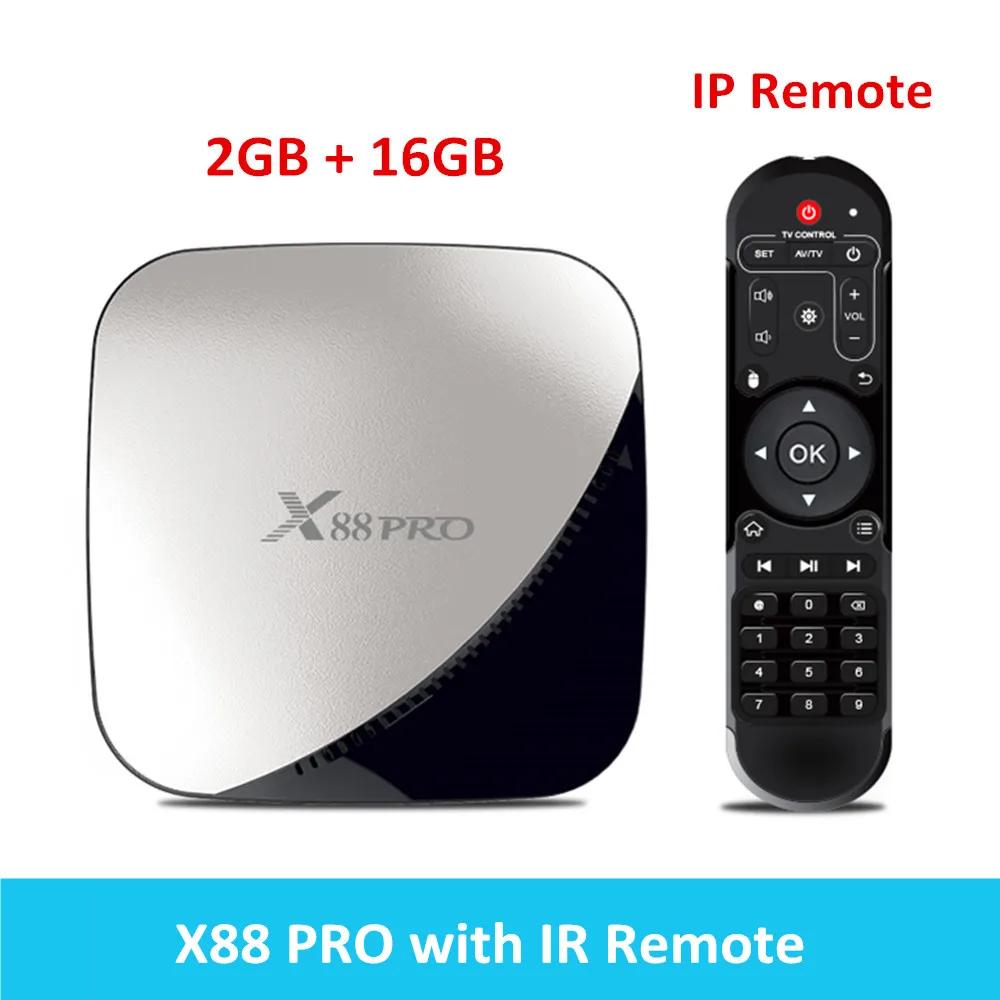 X88 PRO 9,0 Android tv Box Rockchip RK3318 4 Гб ОЗУ 3 2G B 64 ГБ H.265 4K голосовой помощник Google Netflix Youtube 2G 16G медиаплеер - Цвет: 2GB 16GB
