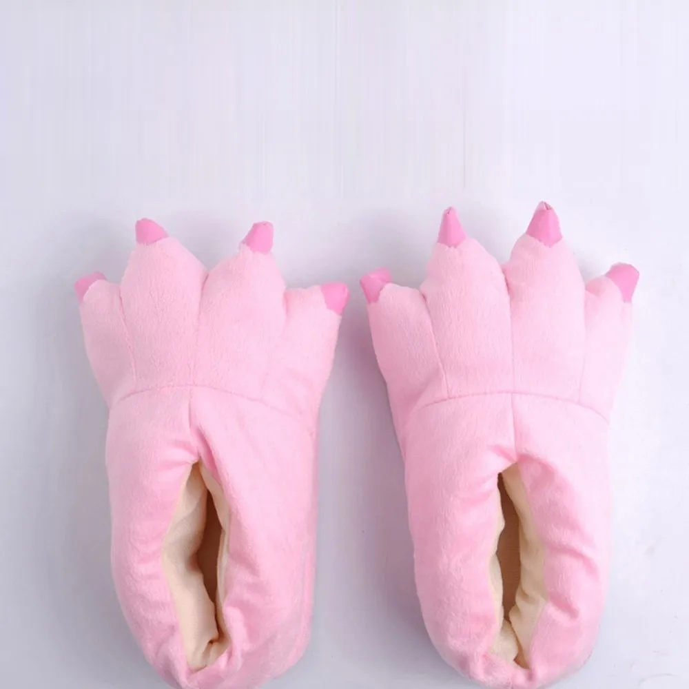 Обувь для маленьких детей; зимние теплые домашние тапочки для маленьких девочек; забавная обувь с когтями в виде лап животных; удобная обувь; kawaii; 3,872