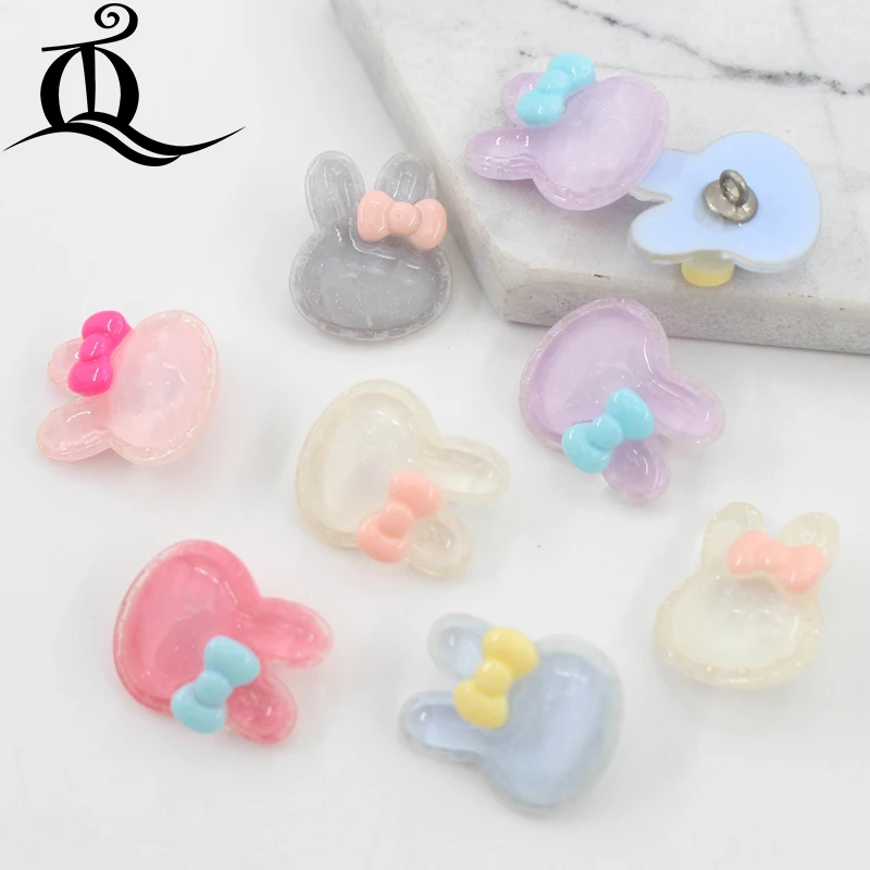 

10pcs 22X17mm Mixed Lovely resin Buttons cartoon rabbit animal DIY Sewing Button for Garment Scrapbooking DIY Jewelry Craft N92