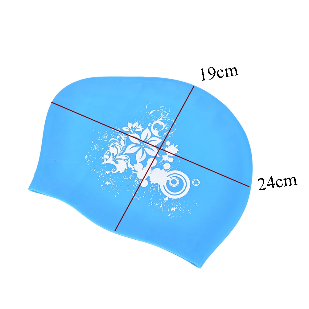Женская Водонепроницаемая силиконовая шапочка для плавания эластичная водонепроницаемая защита для ушей плавающая крышка шляпы для длинных волос для взрослых
