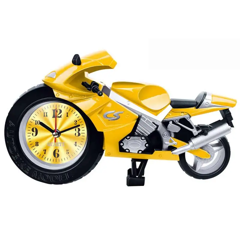 Yingelon Clocks Desk Family Decoration Alarm Clock Classic Motorcycle Mute Snooze Bedroom Action Figure New Toys For Children (6)