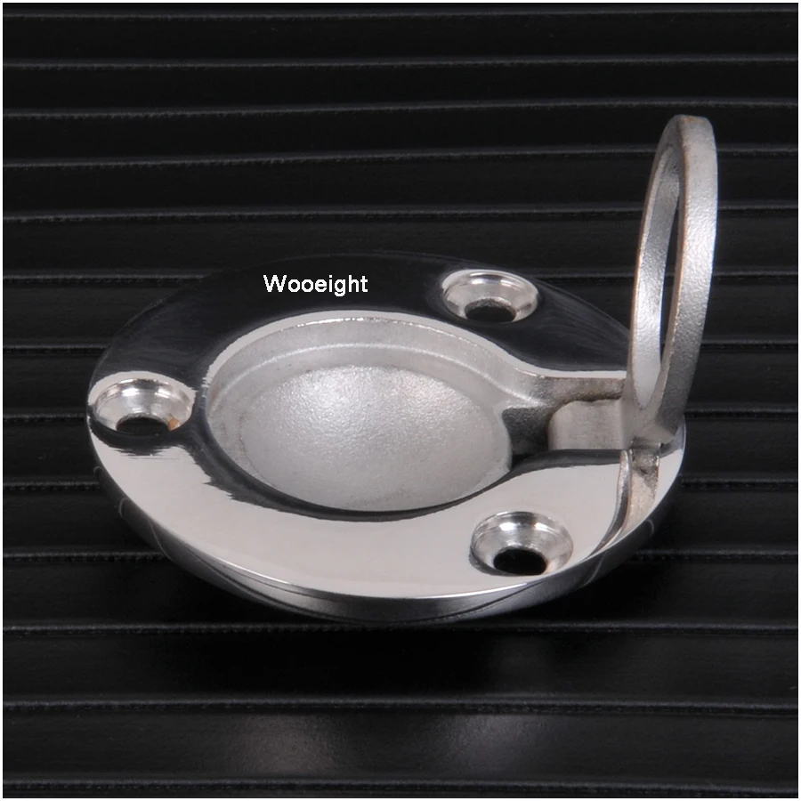 1Pc Boat Marine 316 Stainless Steel Round Flush Lift Ring Hatch Pull Handle Flush Mount Lifting Ring 4055mm For Rowing Boats (2)