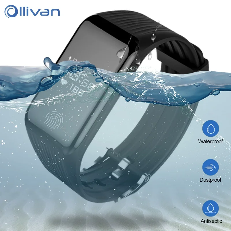 

Ollivan Smart Watch Sports IP67 Waterproof Youth Smart Watch Reflection Screen Fitness Tracker Heart Rate For IOS Android
