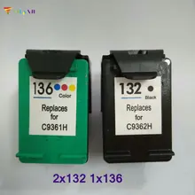 Vilaxh Compatible Ink Cartridge replacement For HP 132 136 Photosmart 2573 C3183 D5163 1513 Officejet 6213 5443 D4163 Printer Vilaxh Compatible Ink Cartridge replacement For HP 132 136 Photosmart 2573 C3183 D5163 1513 Officejet 6213 5443 D4163 Printer
