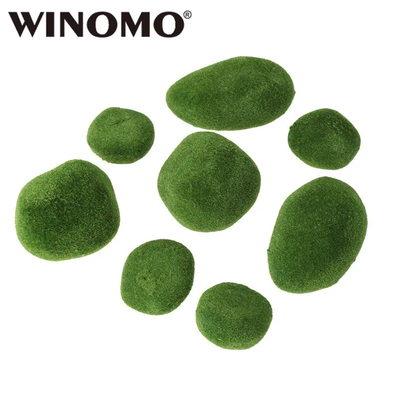 

WINOMO 8pcs Craft Moss Stone Simulation Plant Decoration for Aquariums and Glass Jar Terrarium Realistic