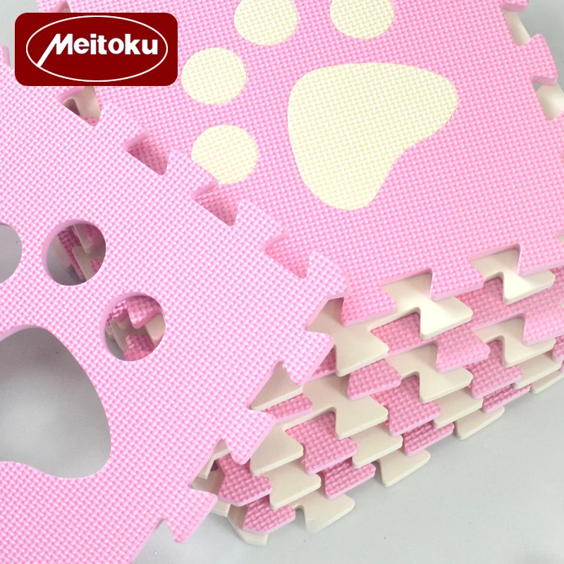 Игровой коврик пазл Meitoku из пены ЭВА 10 шт./компл. черепица и для ползания