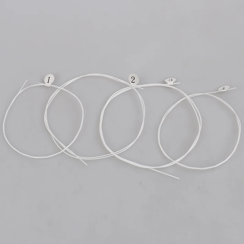 4PCS/set U105 White nylon Ukulele Strings Nylon Guitar Replacement Parts for Ukulele