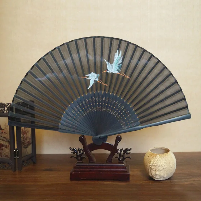 

Chinese Style Hand-painted Fan Silk Fan Handmade Folding Paper Fan Gift Decoration