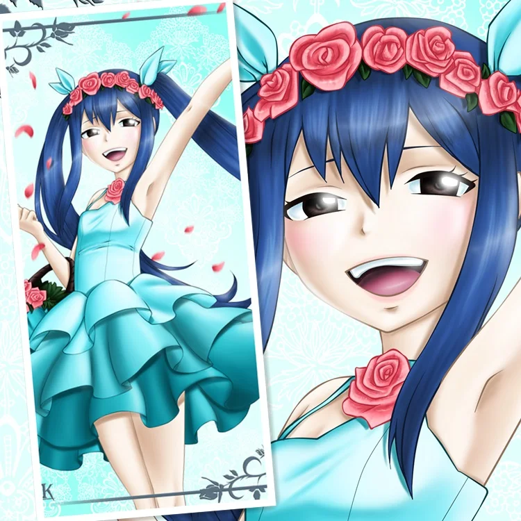 45X95 см машима Хиро Феи хвост Венди marvell loli Япония мультфильм аниме Настенная